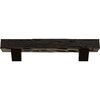 Ekena Millwork Pecky Cypress Faux Wood Fireplace ManteL w/Breckinridge Corbels, Premium Walnut, 6"H  x 10"D x 84"W MANUPC06X10X84BKZW